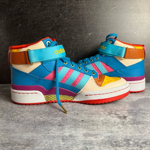 Women Adidas High Top Sneakers 8.5Kidcore Streetwear Pride Multicolor Multimedia - Picture 1 of 15